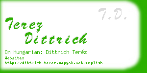 terez dittrich business card